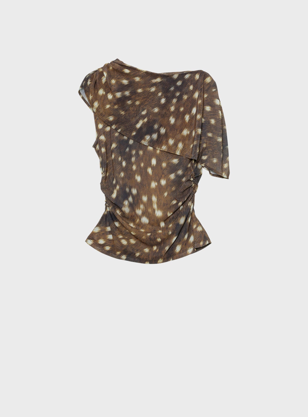 Draped Printed Top