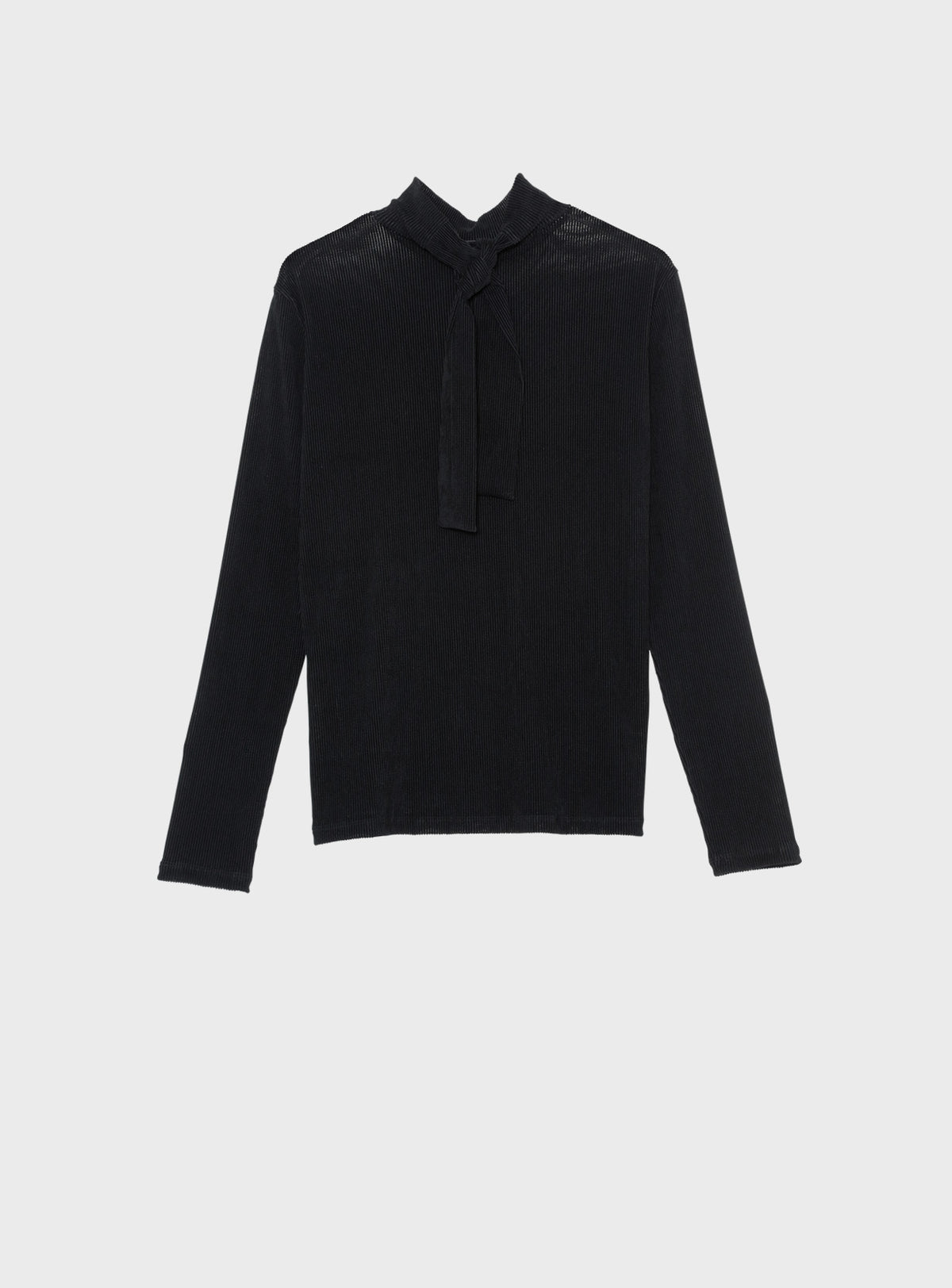 Claudia tie coller jersey pullover