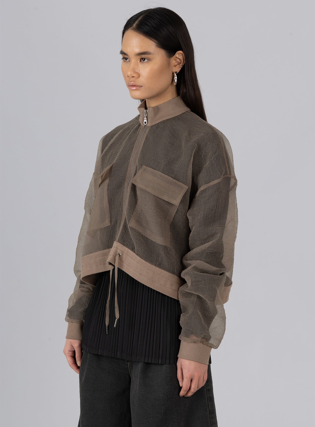 Organza Bomber Jacket