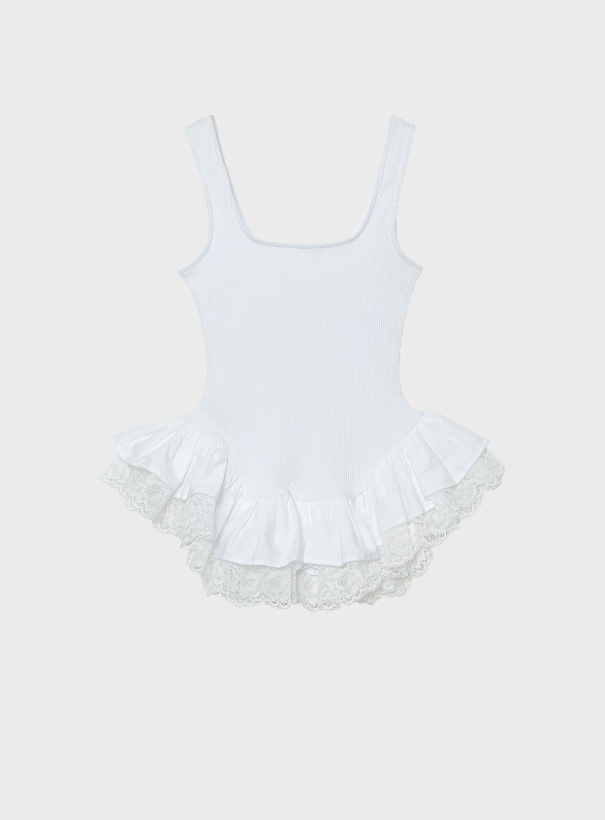 Peplum Tank Top with Lace