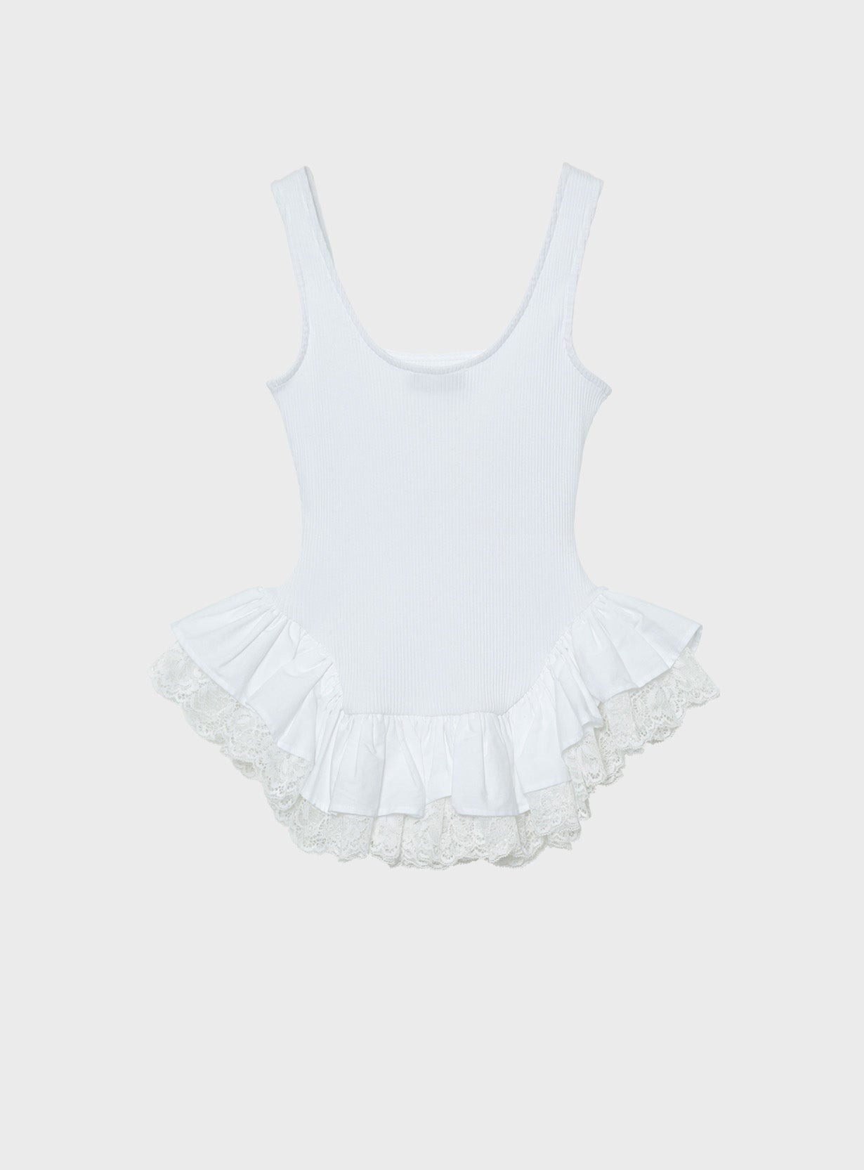 Peplum Tank Top with Lace