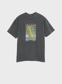 17/-ROUND SHAPE DYED TEE "LAYERS"