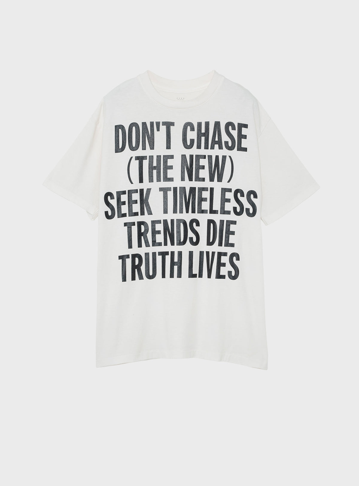 17/-ROUND SHAPE DYED TEE "Don't Chase"