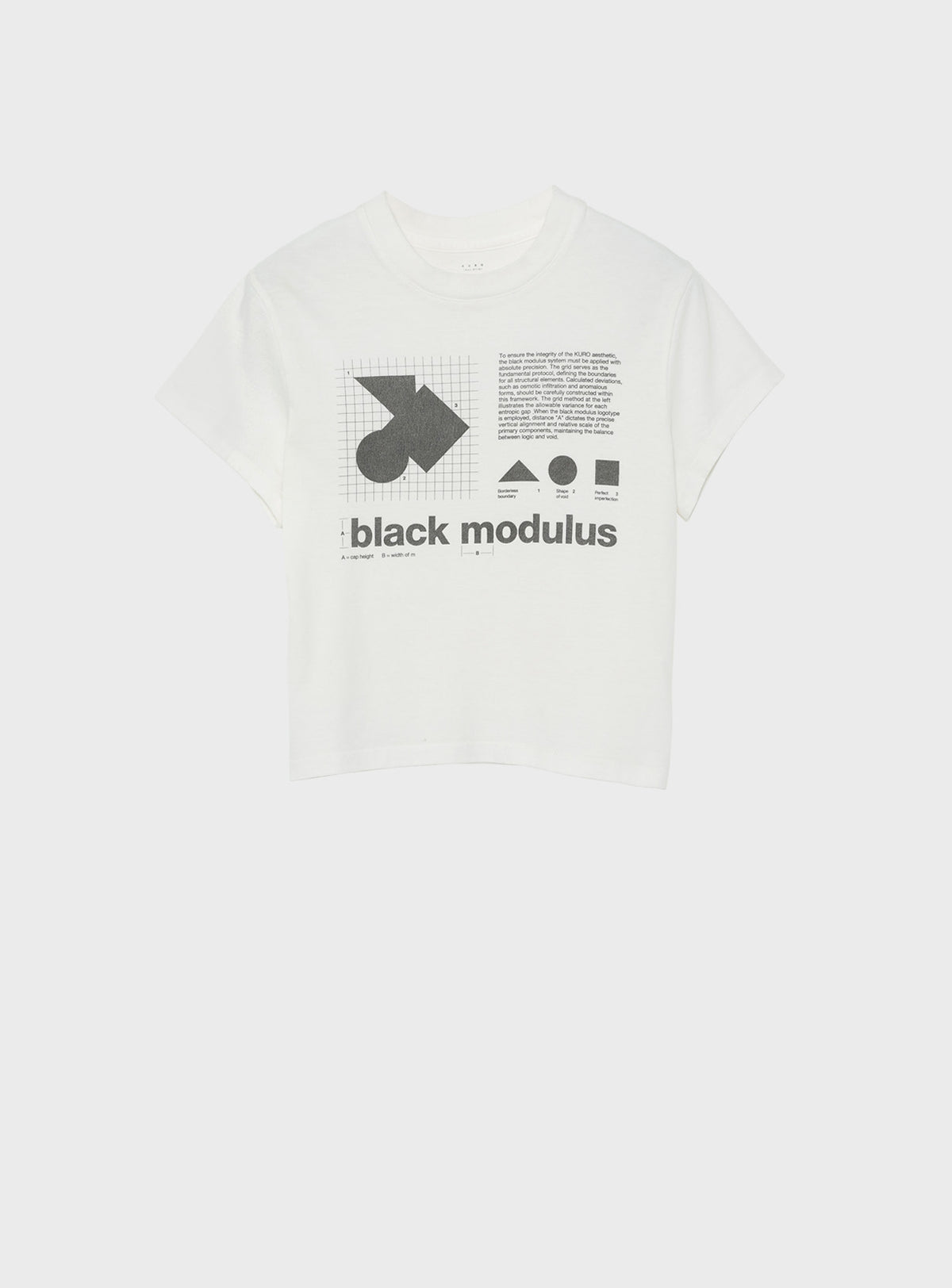 17/-GARMENT DYED MINI TEE "Black Modulus"