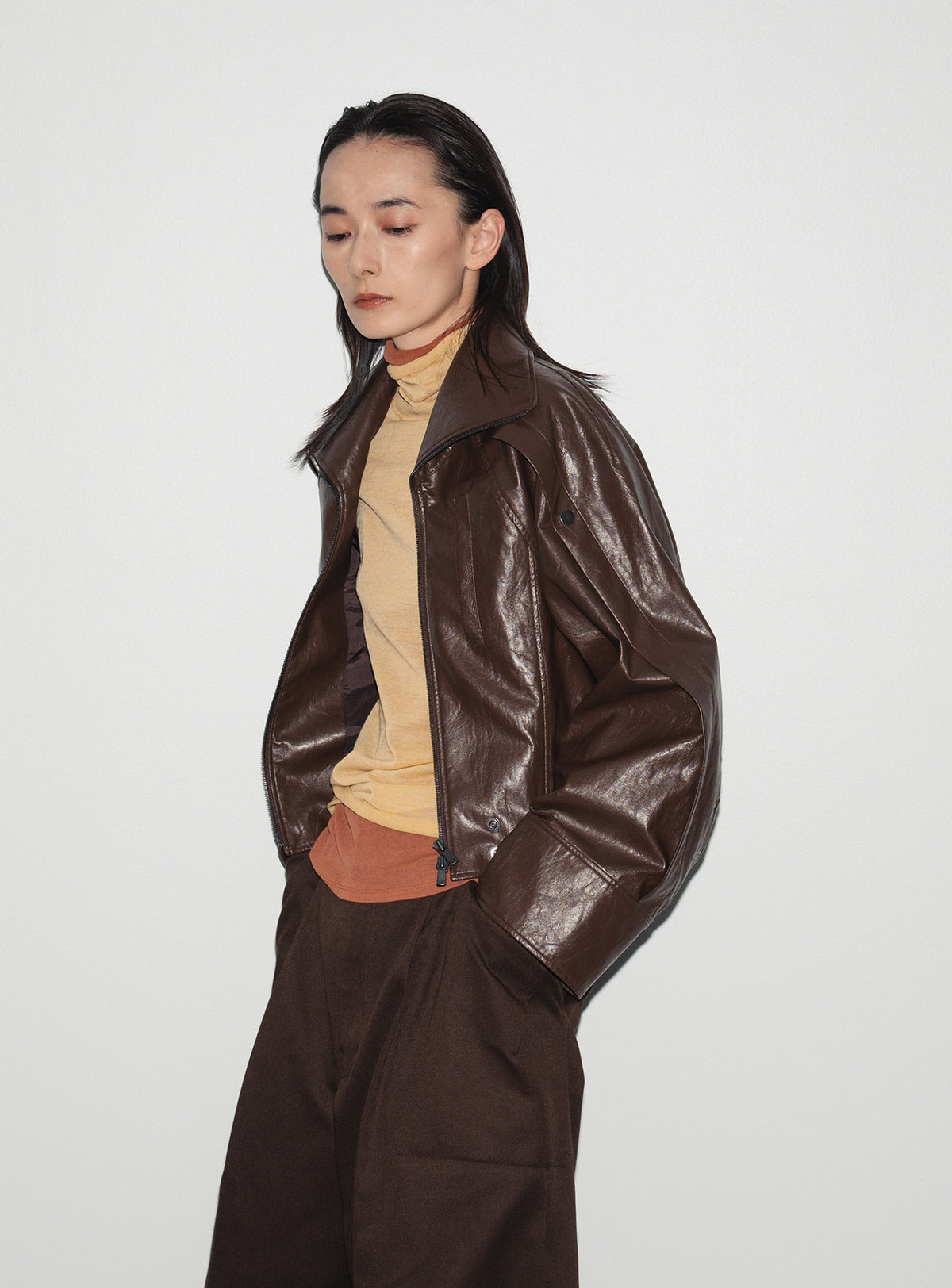 Cherie faux leather blouson