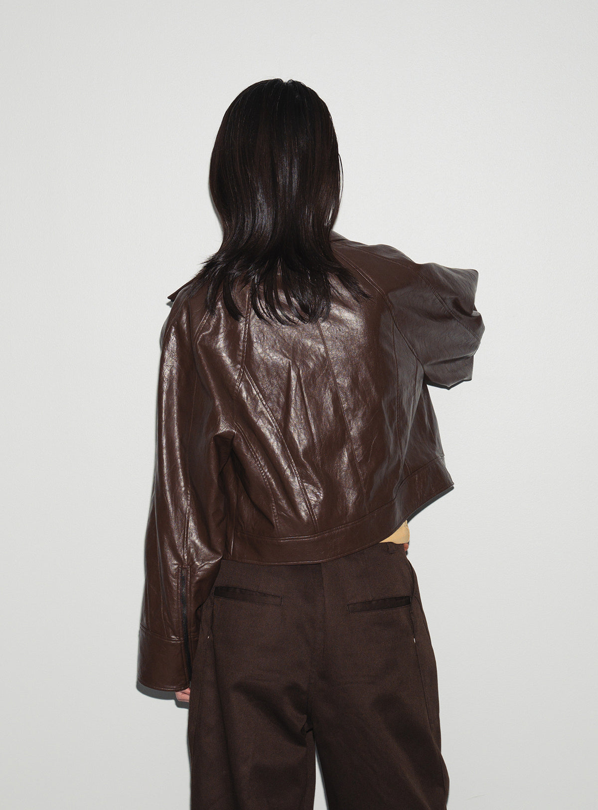 Cherie faux leather blouson