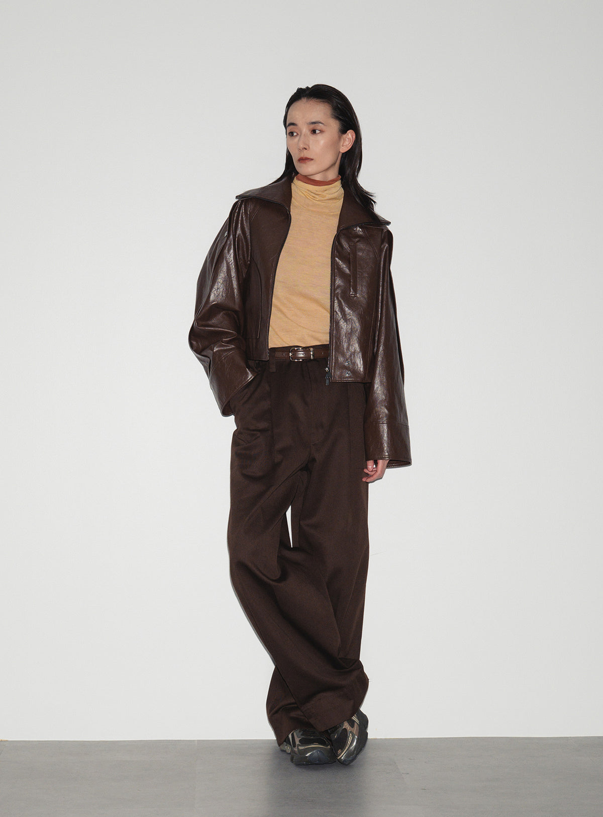 Cherie faux leather blouson
