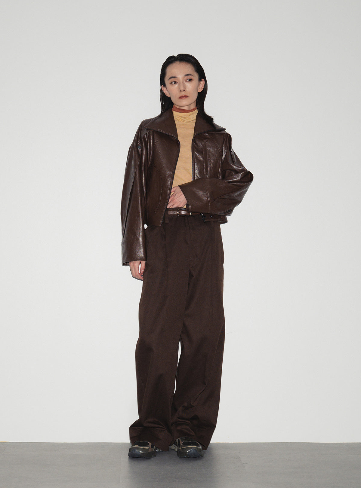 Cherie faux leather blouson