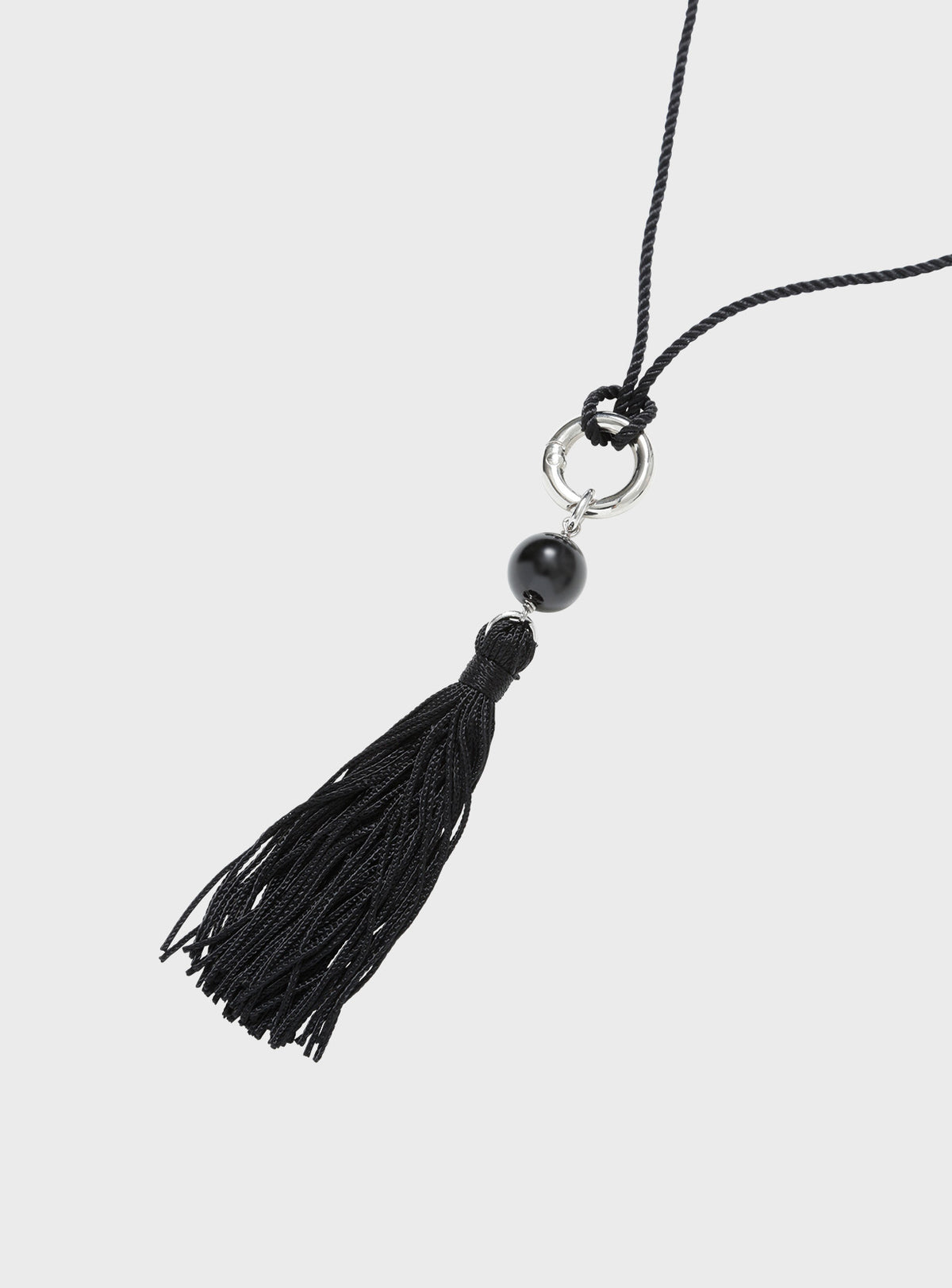 Onyx fringe top necklace