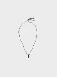 Onyx heart with silk cord