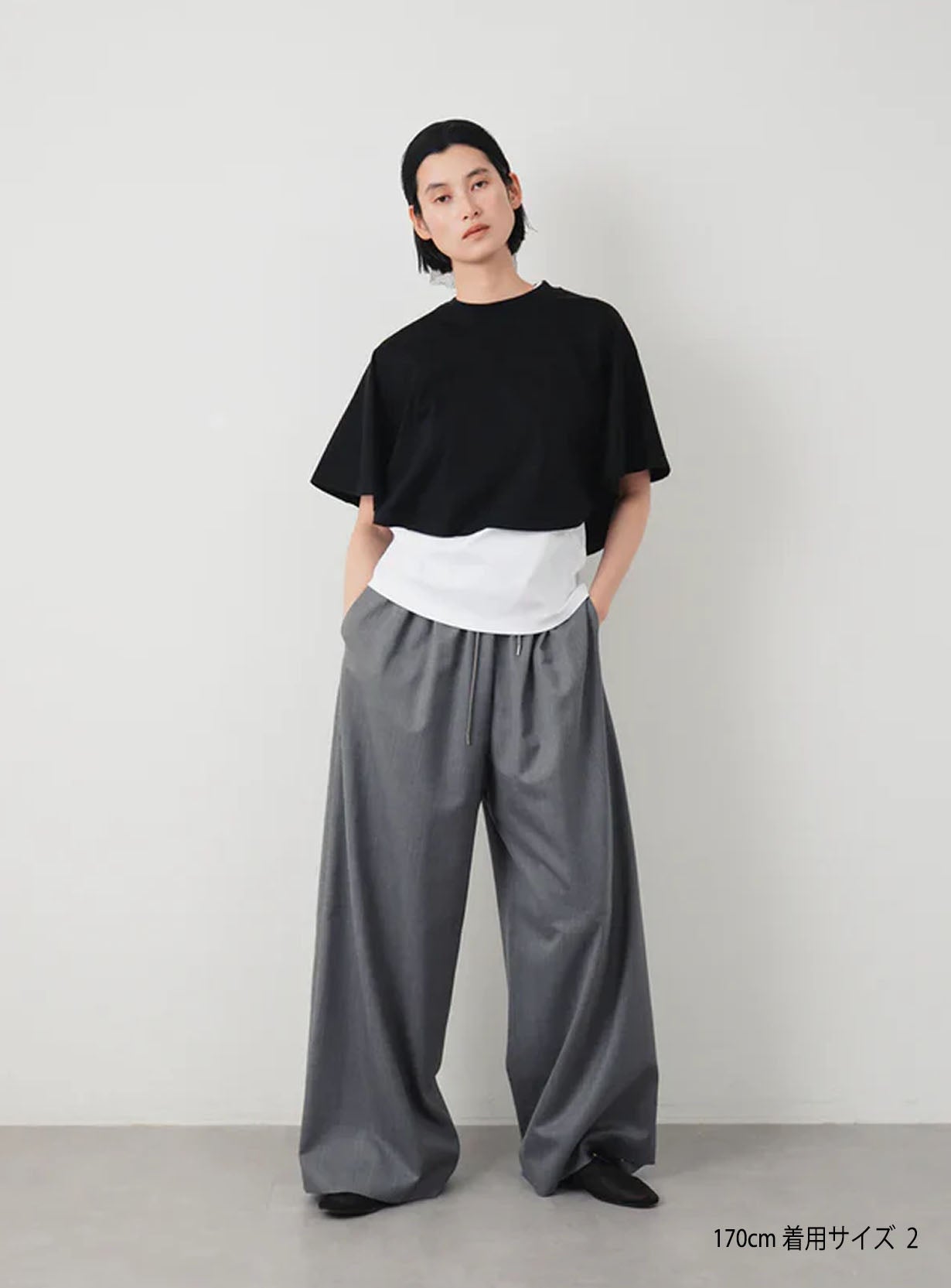 【追加販売】ギャザーイージーワイドパンツ