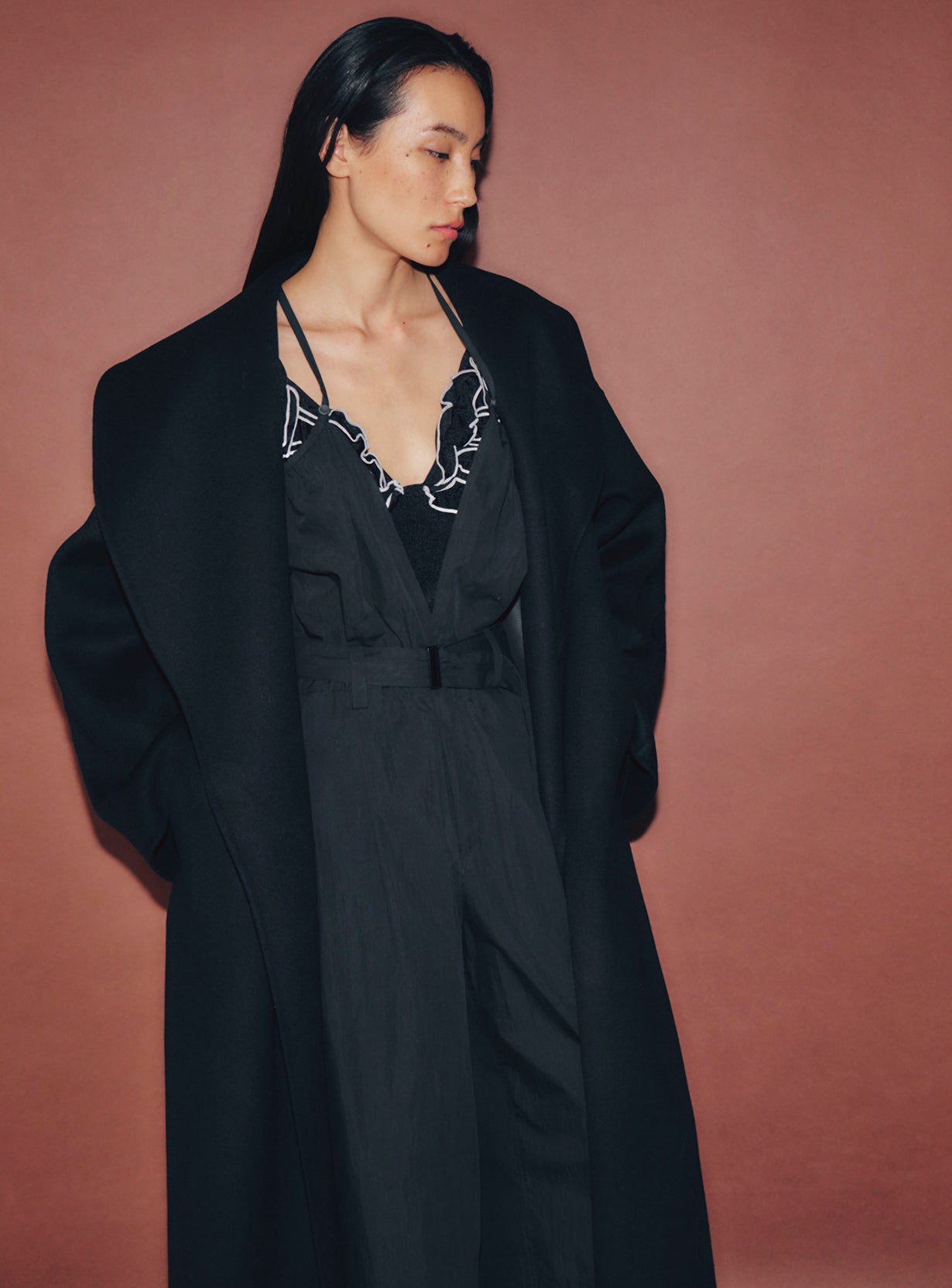 【予約商品】ショールカラーロングコート