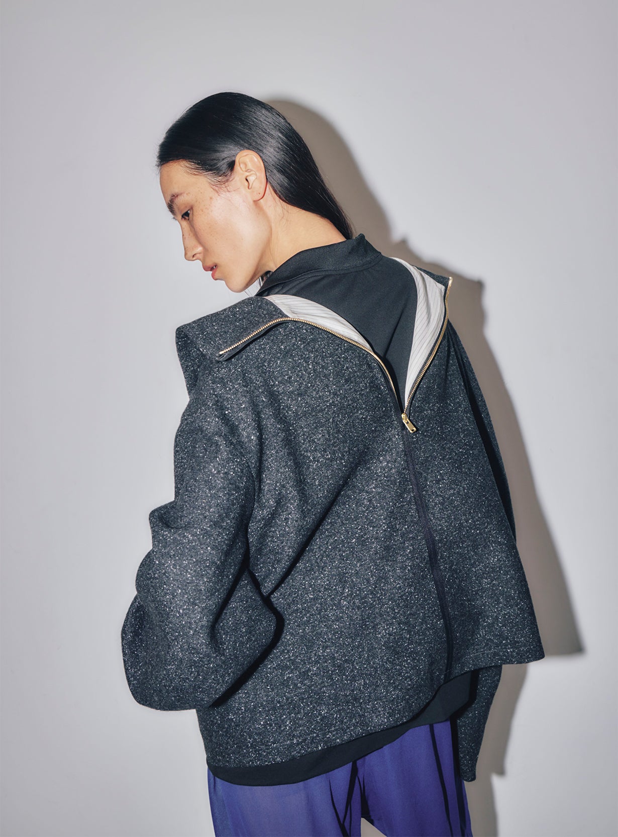 【予約商品】シルクネップジップジャケット