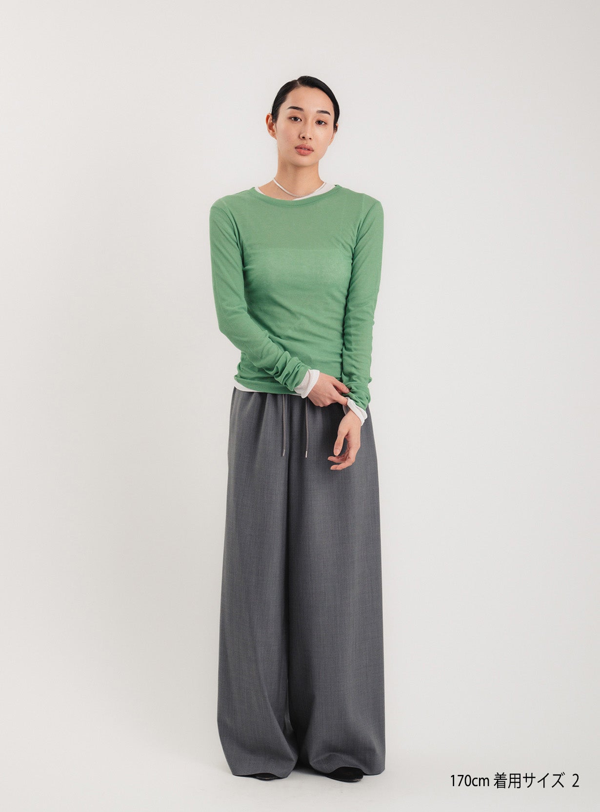 ギャザーイージーワイドパンツ