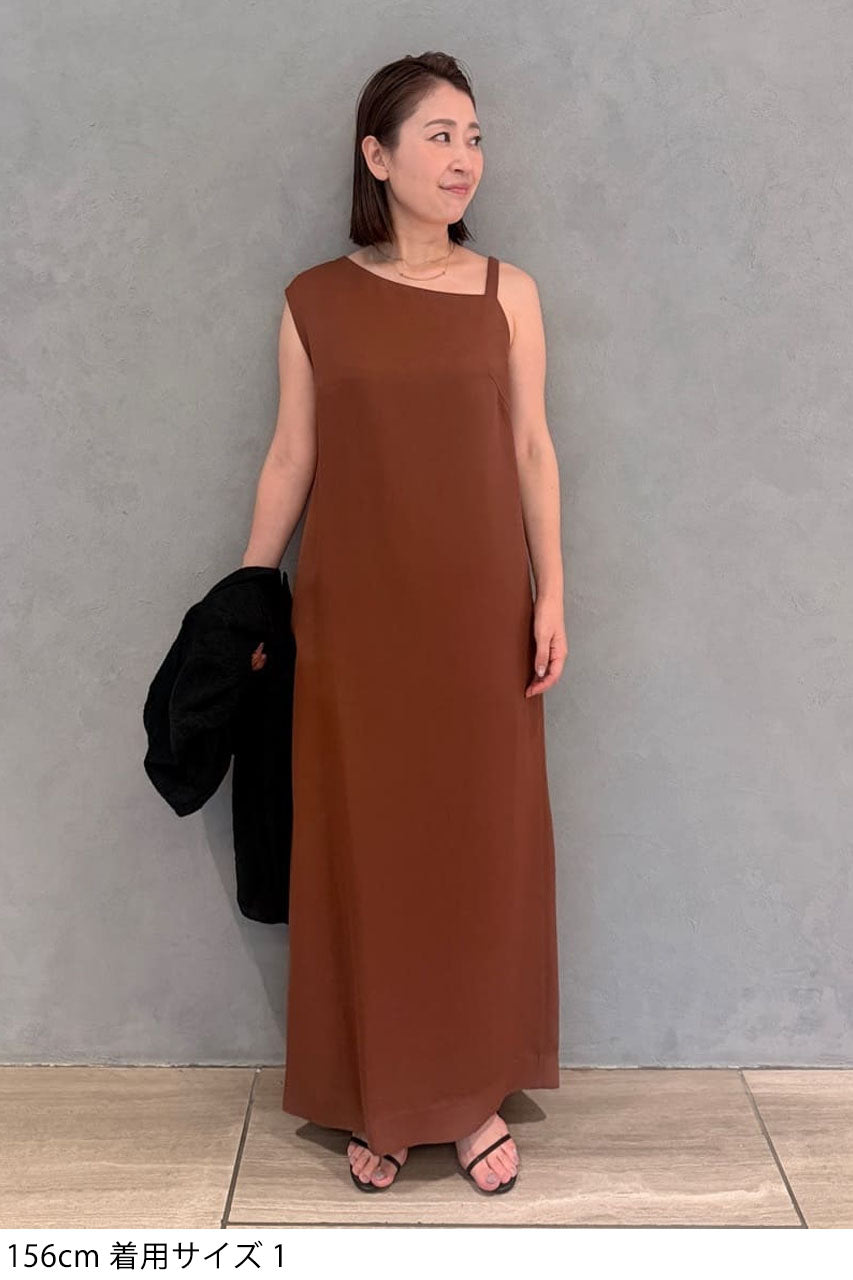 ダブルサテンストレートワンピース