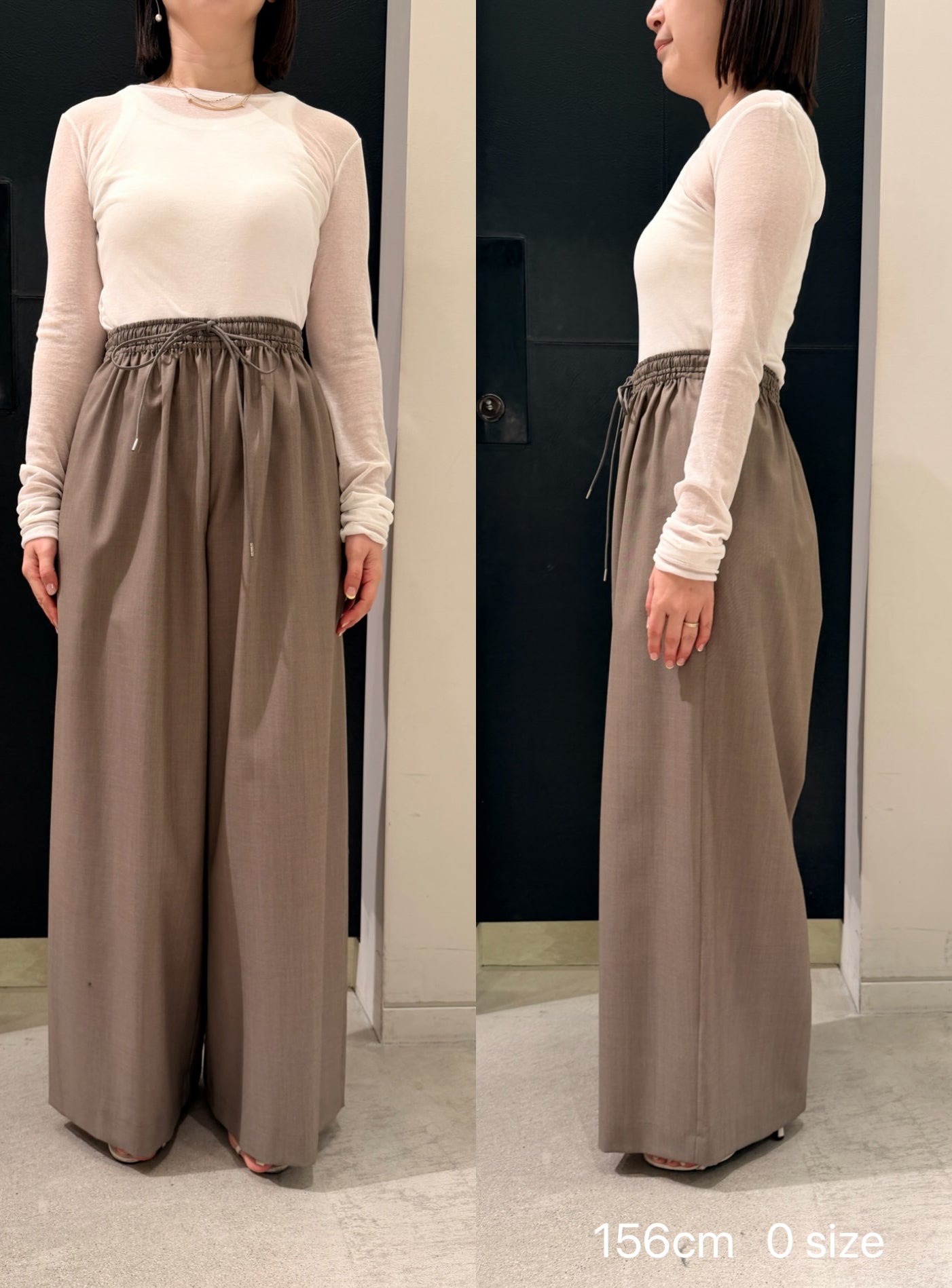 ギャザーイージーワイドパンツ