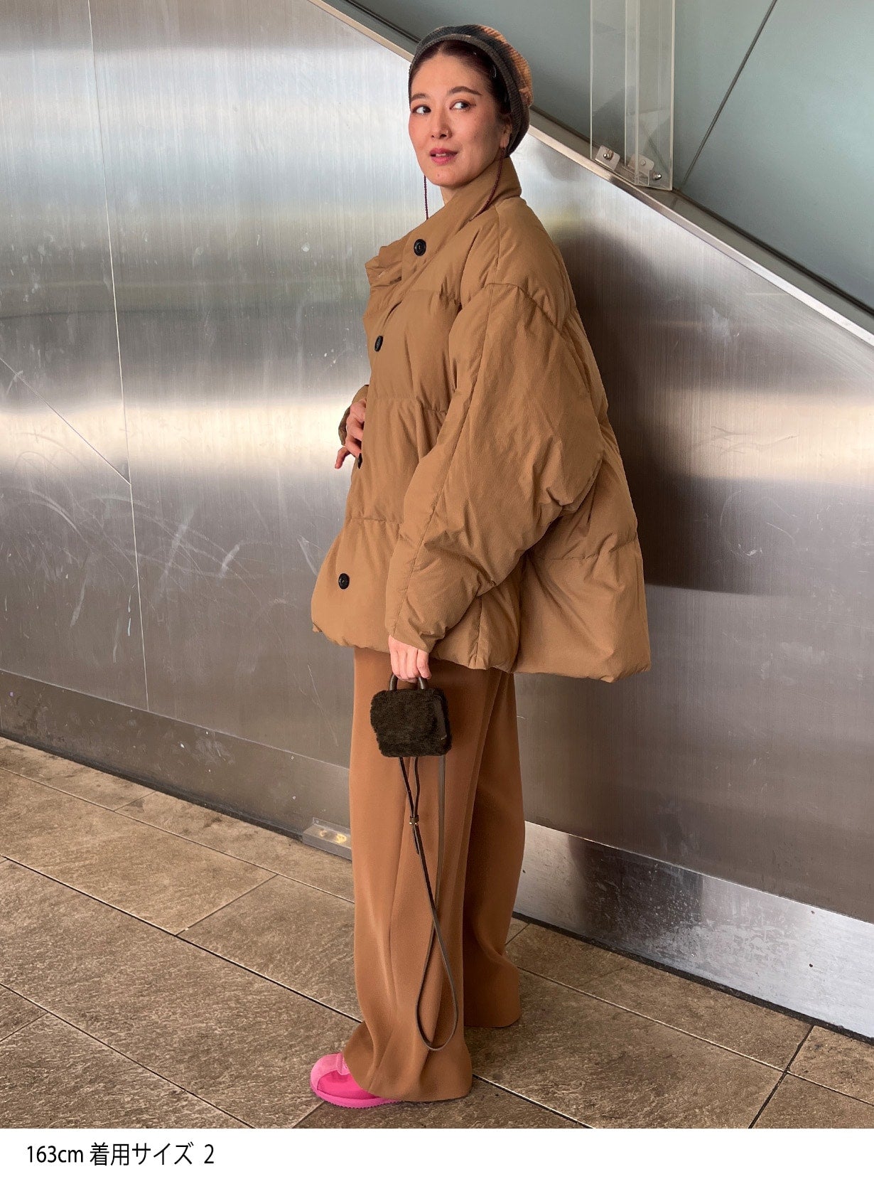 ソリッドギャザーパンツ