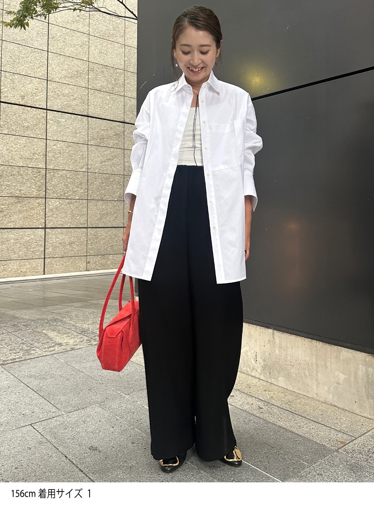 ソリッドギャザーパンツ