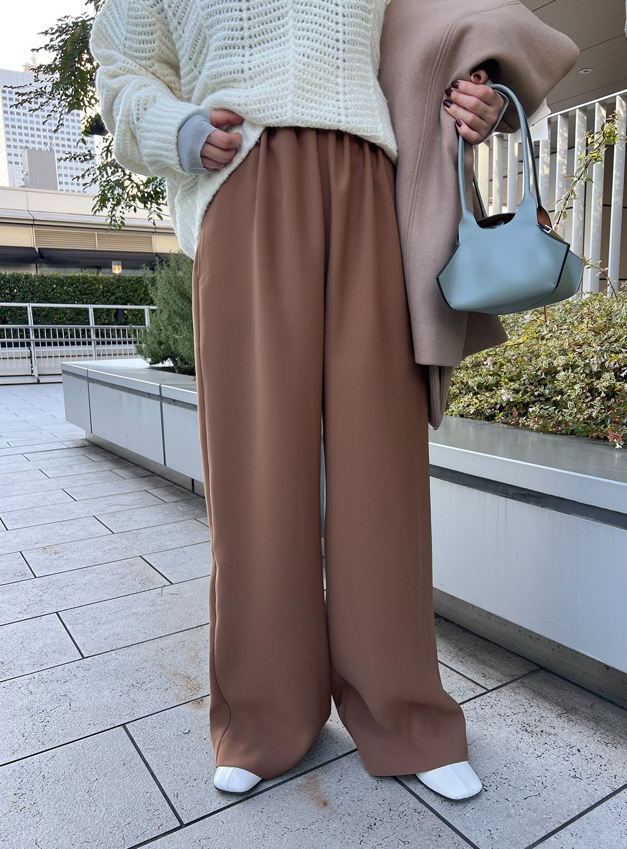 ソリッドギャザーパンツ