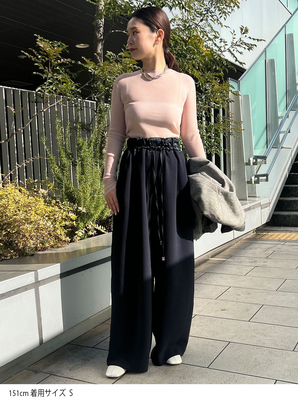 rカシミヤリブプルオーバー