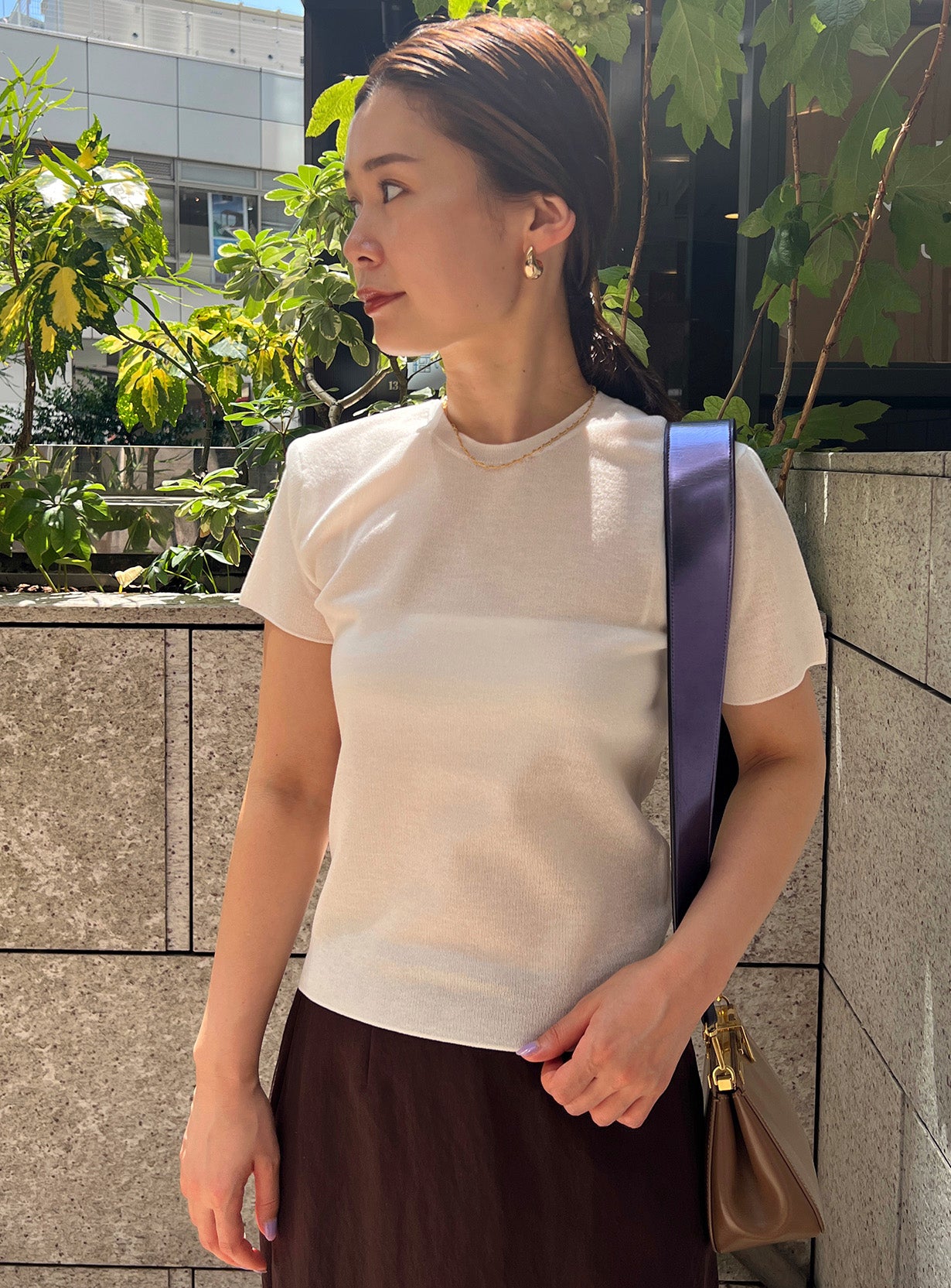 スムースニットTシャツ