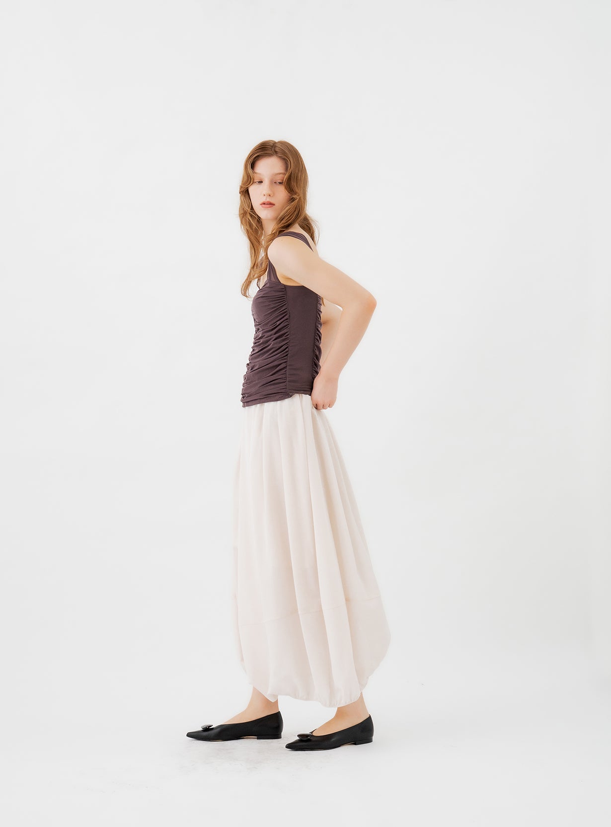 rエアリーボリュームスカート