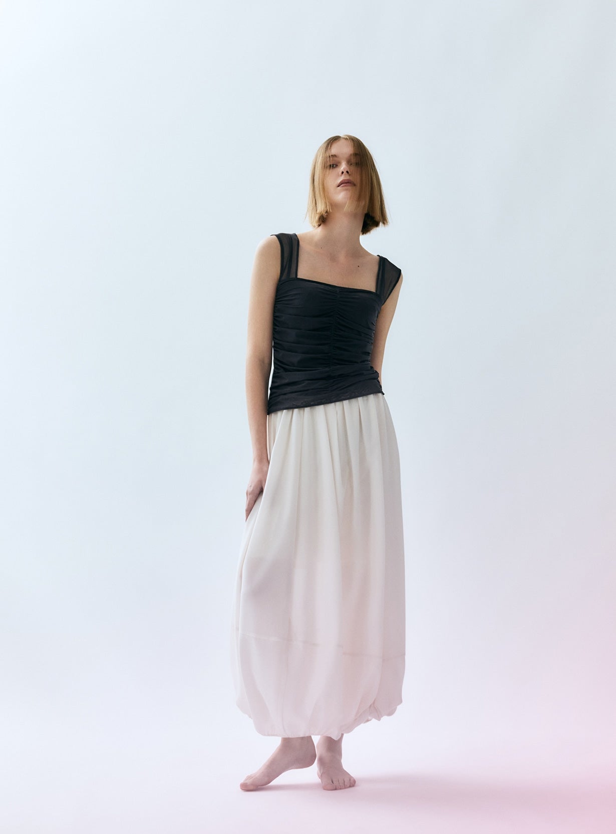 rエアリーボリュームスカート