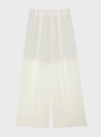 rストライプストレートパンツ