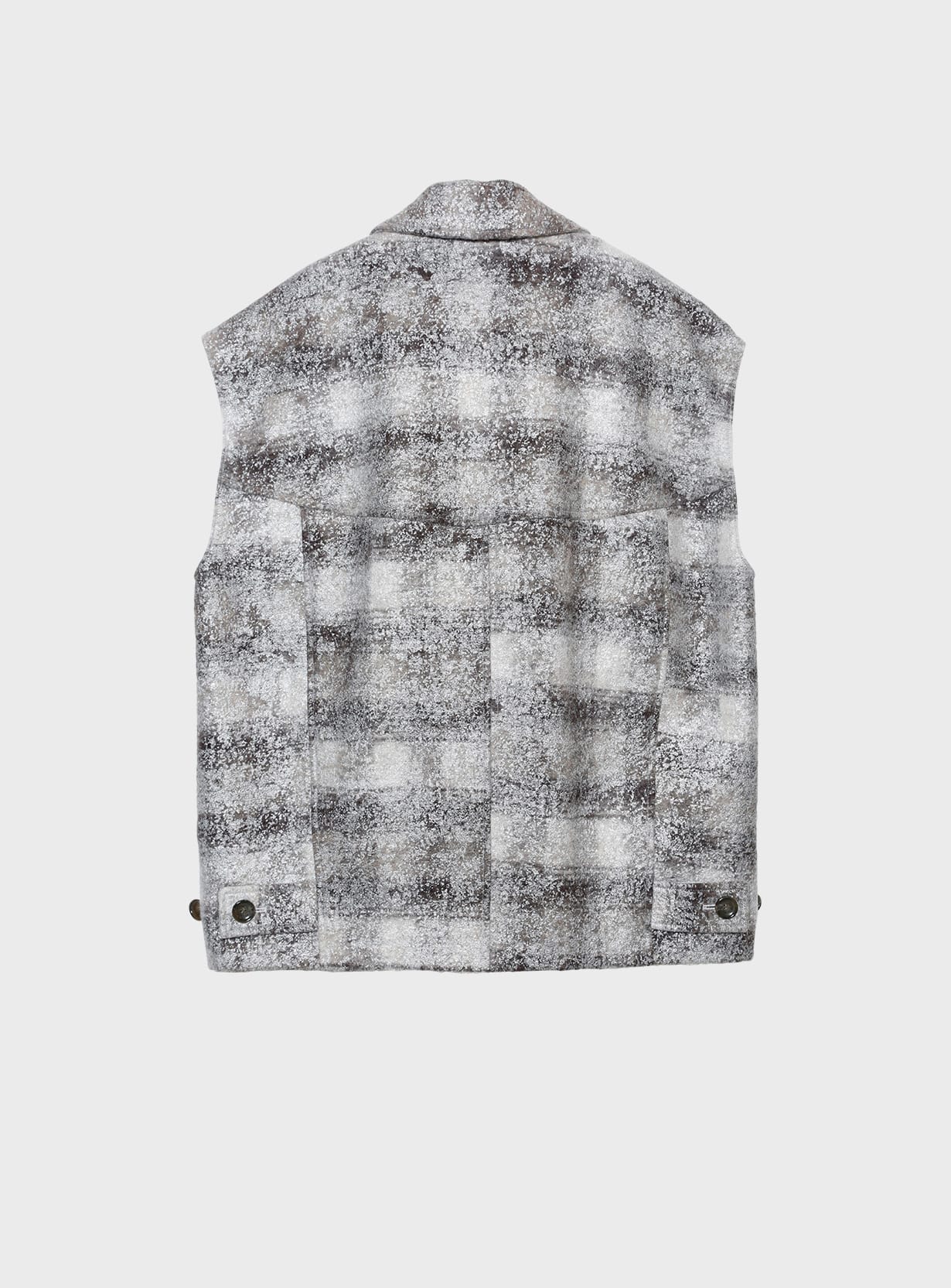 rホイルチェックコクーンベスト