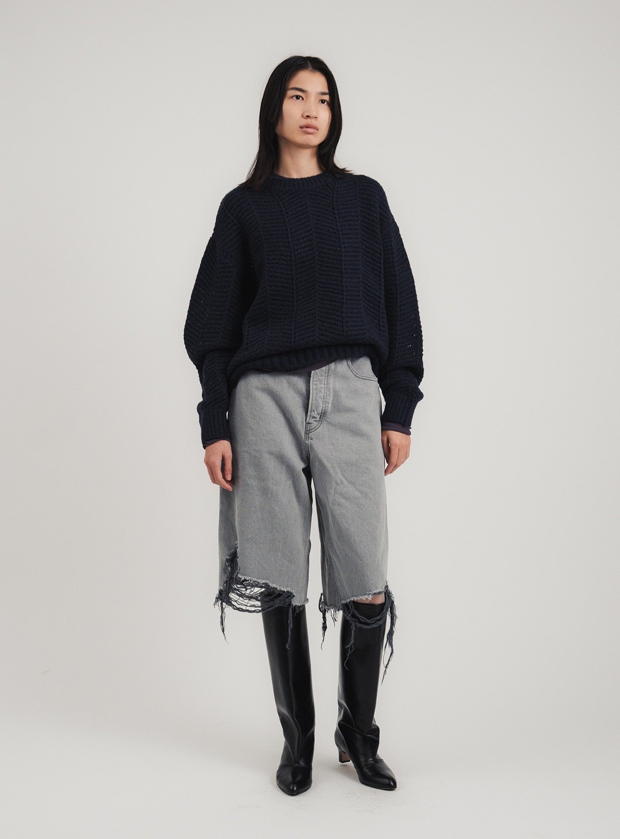 リメイクデニムショーツ