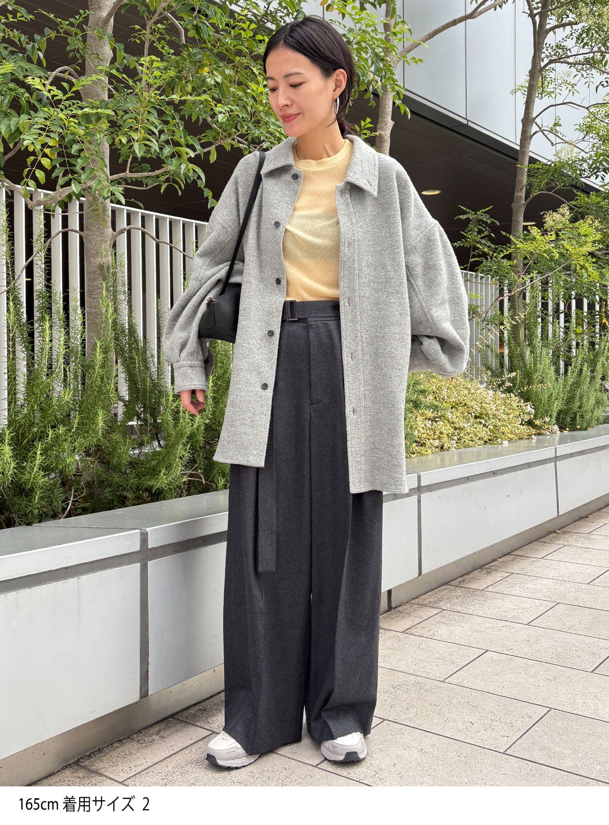 ブラッシュドウールミドルコート