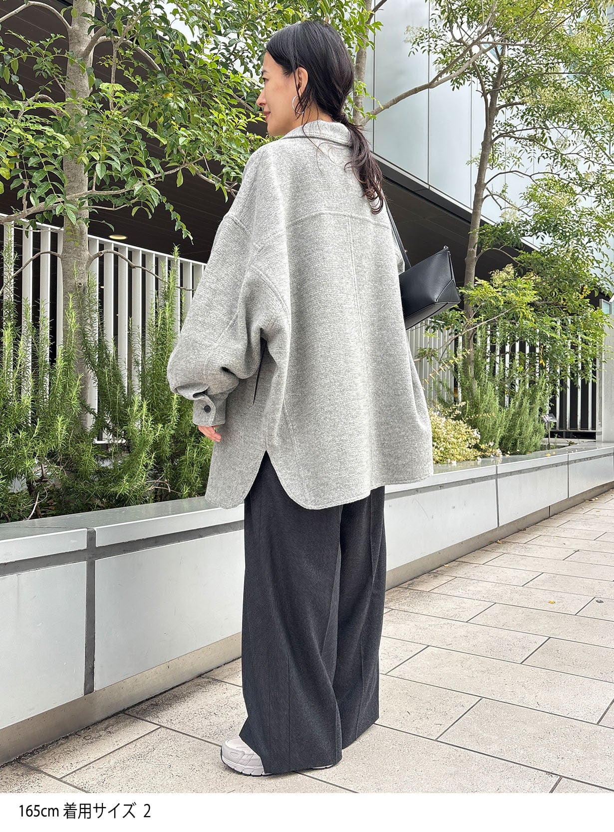 ブラッシュドウールミドルコート