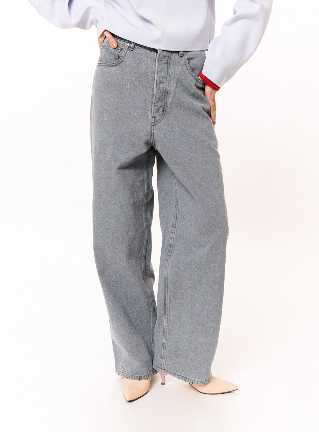 rワイドレッグデニム