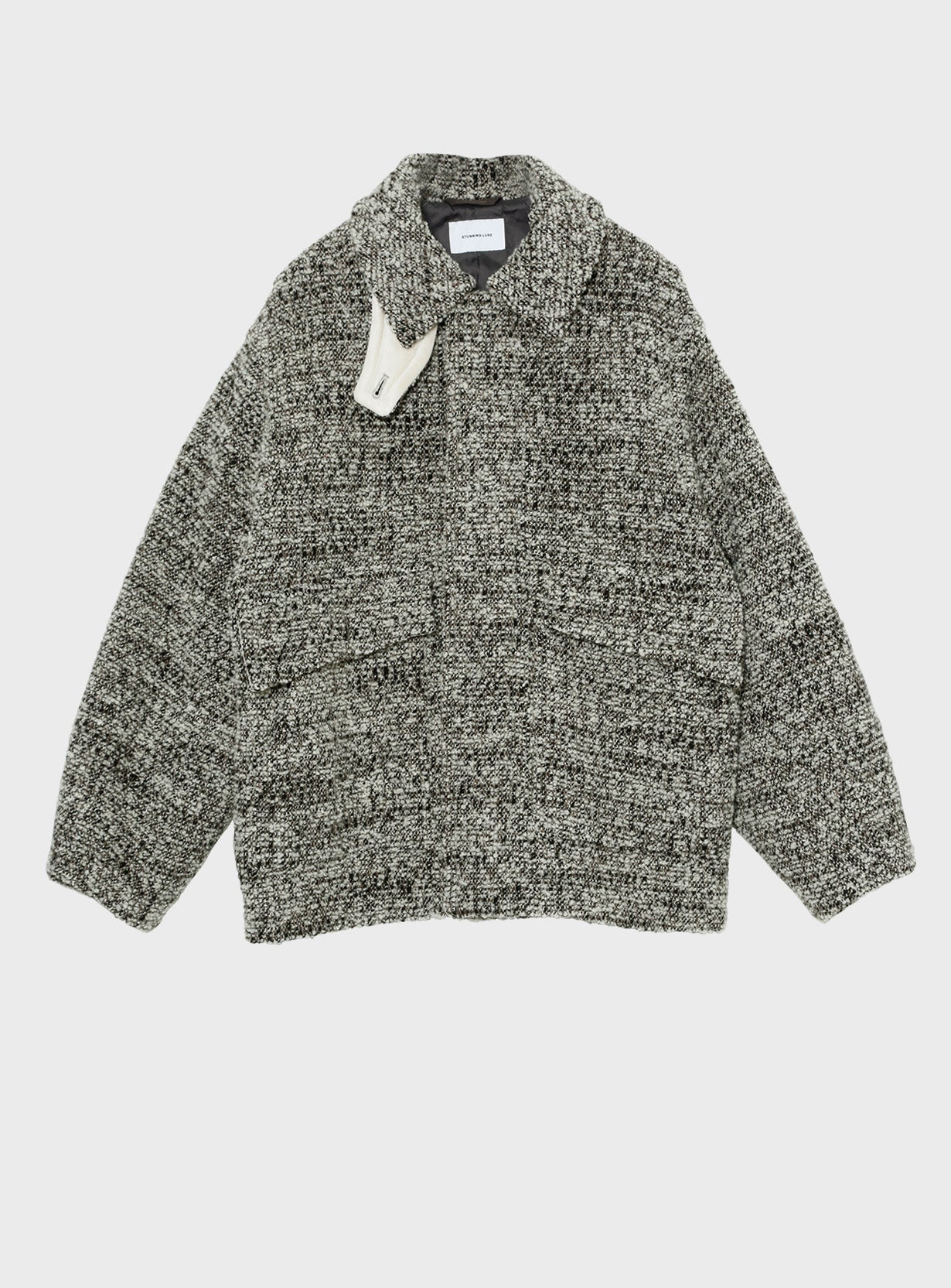 rツイードチェックブルゾン