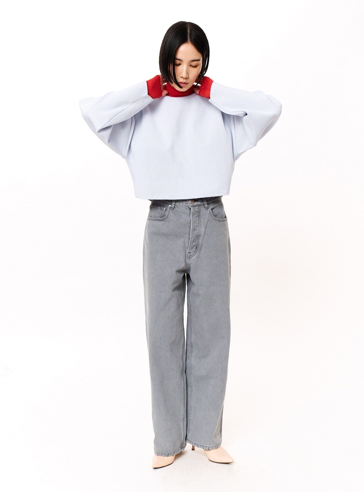 rワイドレッグデニム