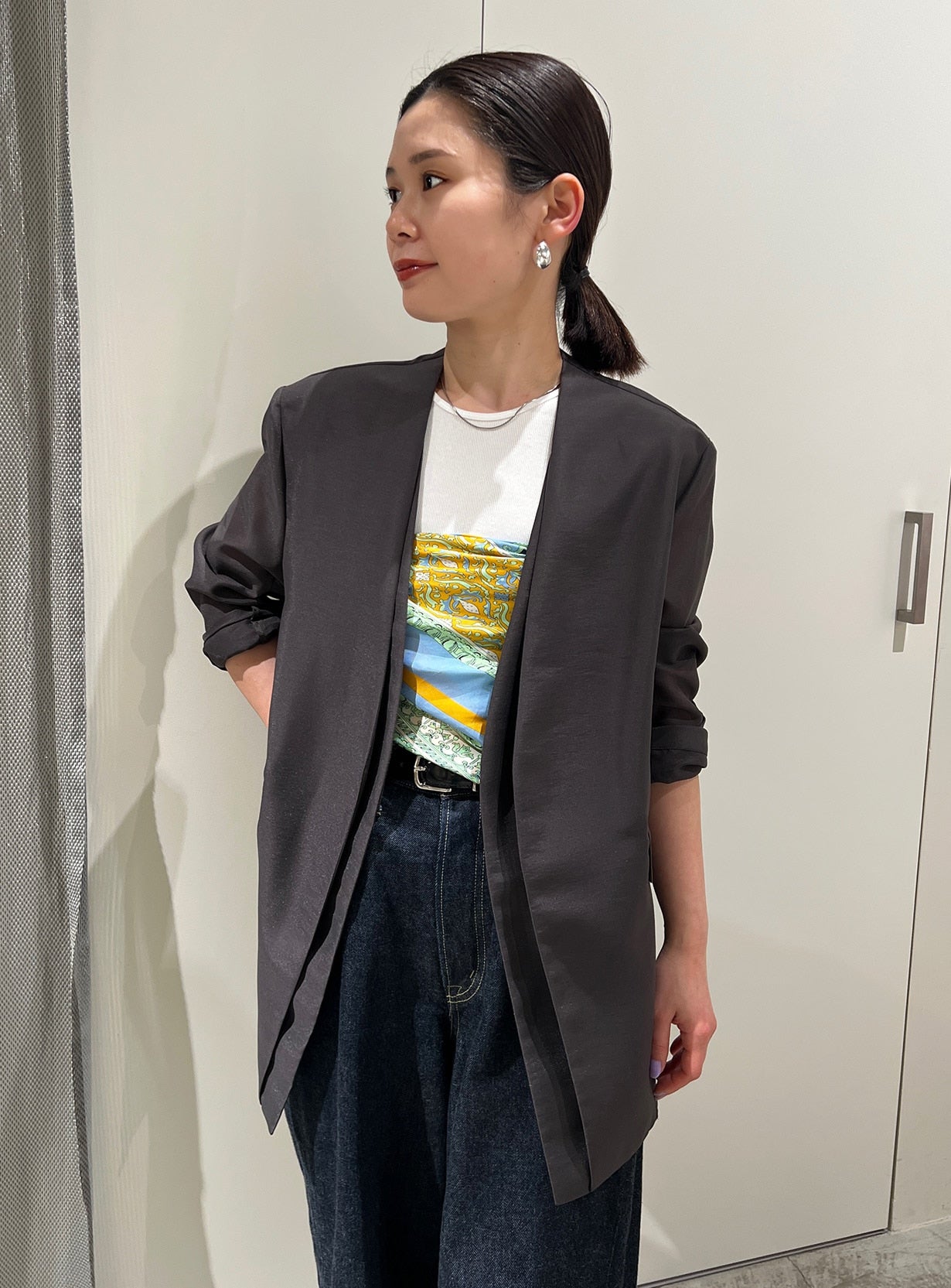 rカラーレスシアージャケット