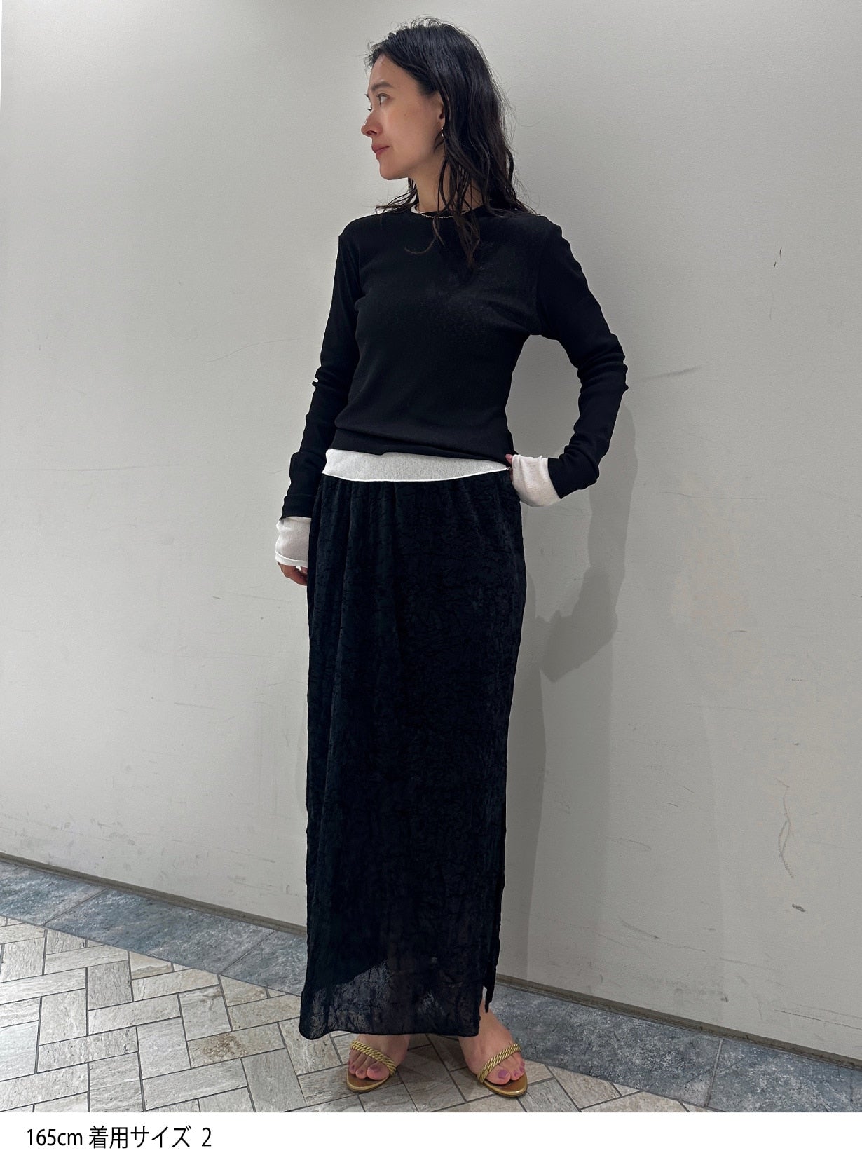 フロッキーベロアスカート