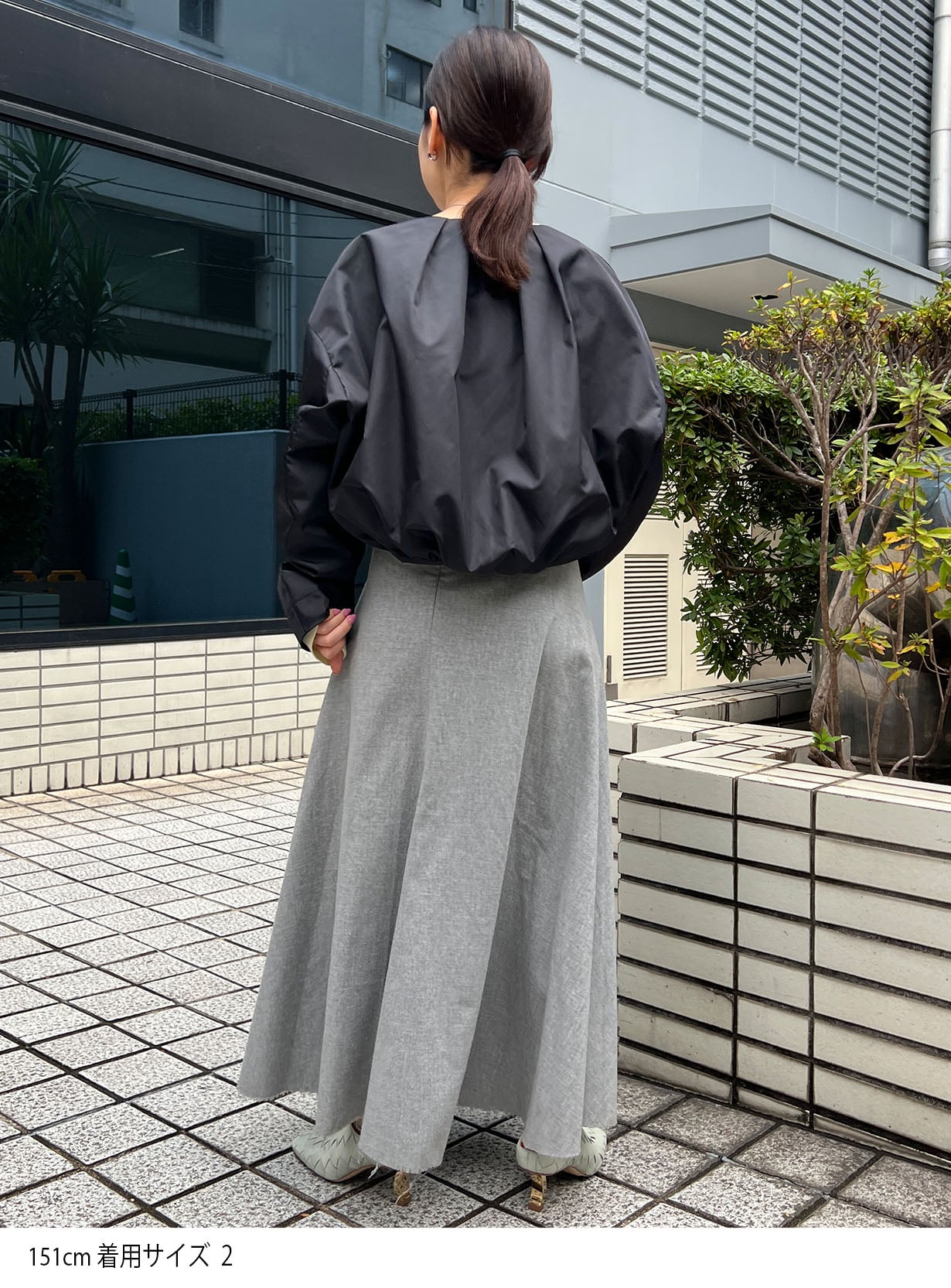 rショートボリュームブルゾン