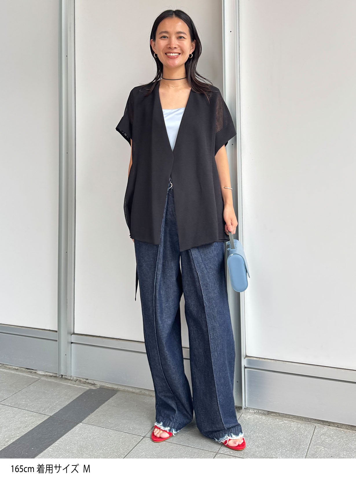 メッシュハオリブラウス