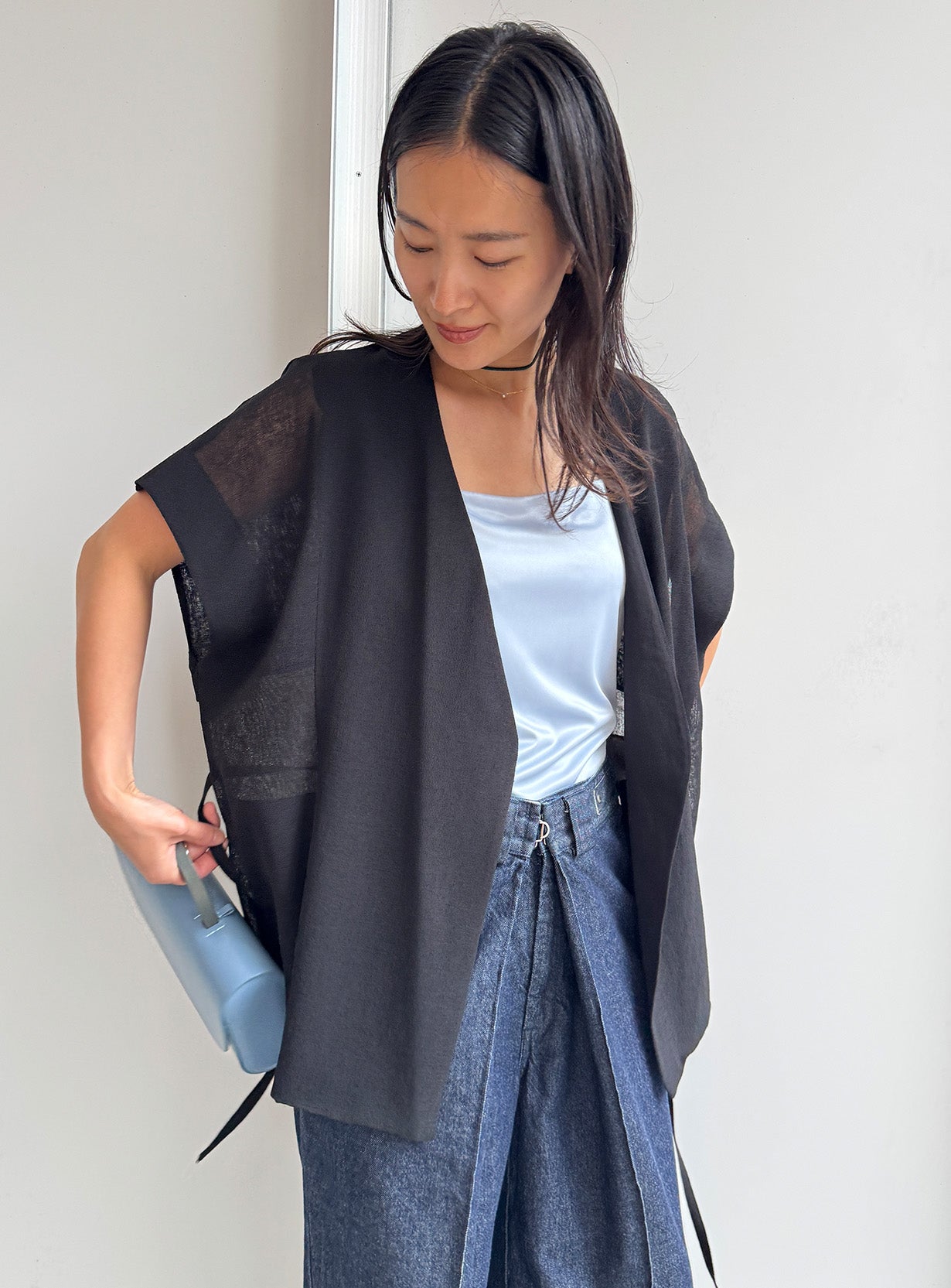 メッシュハオリブラウス