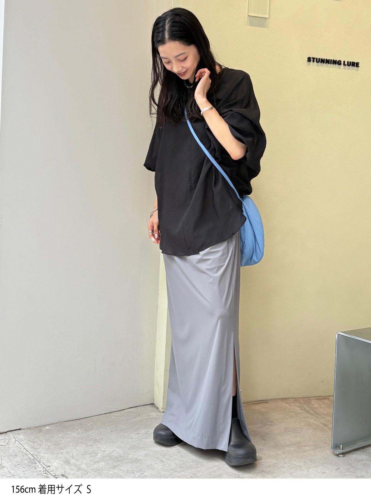 ガーゼラウンドシャツ