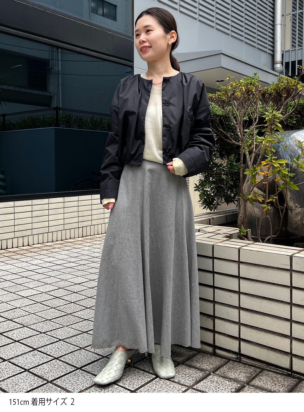 rショートボリュームブルゾン