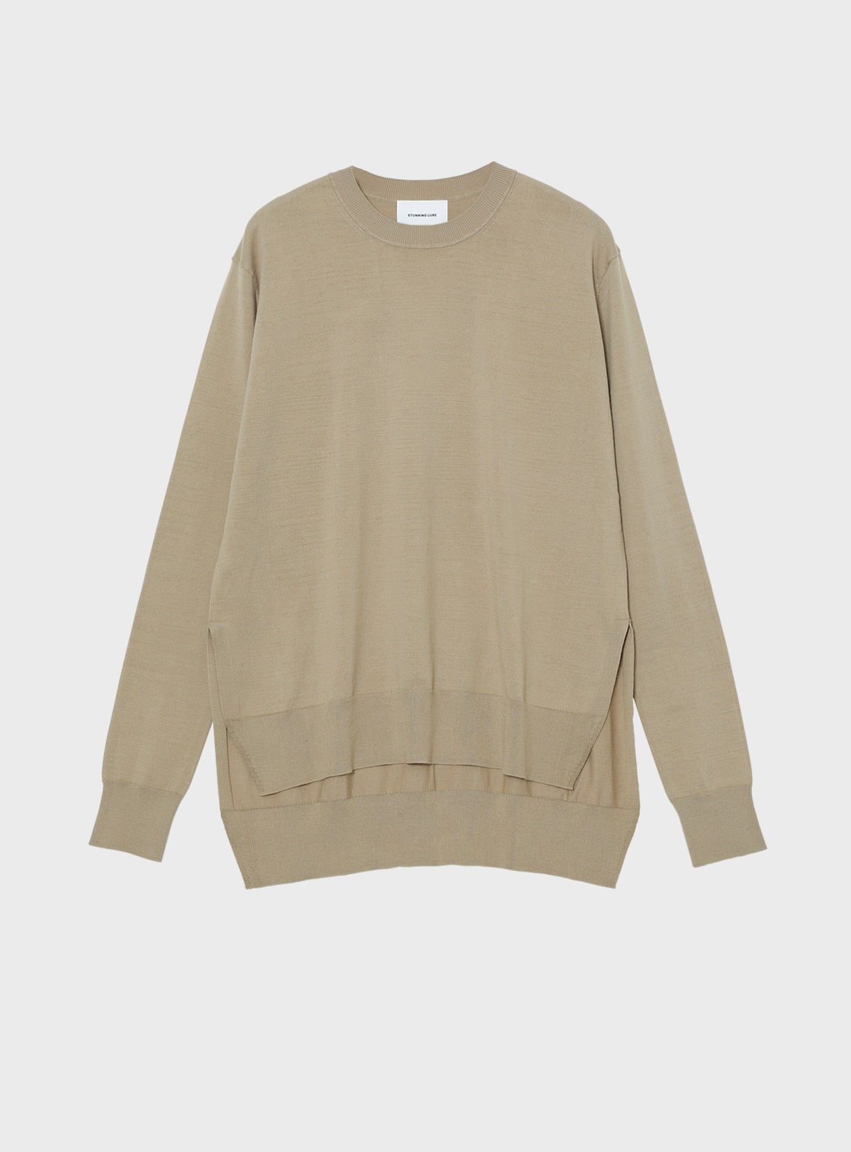 rコットンシルクスリットプルオーバー