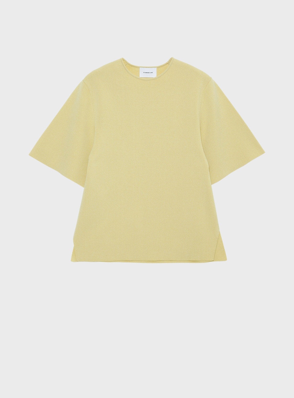 rハーフスリーブニットTシャツ