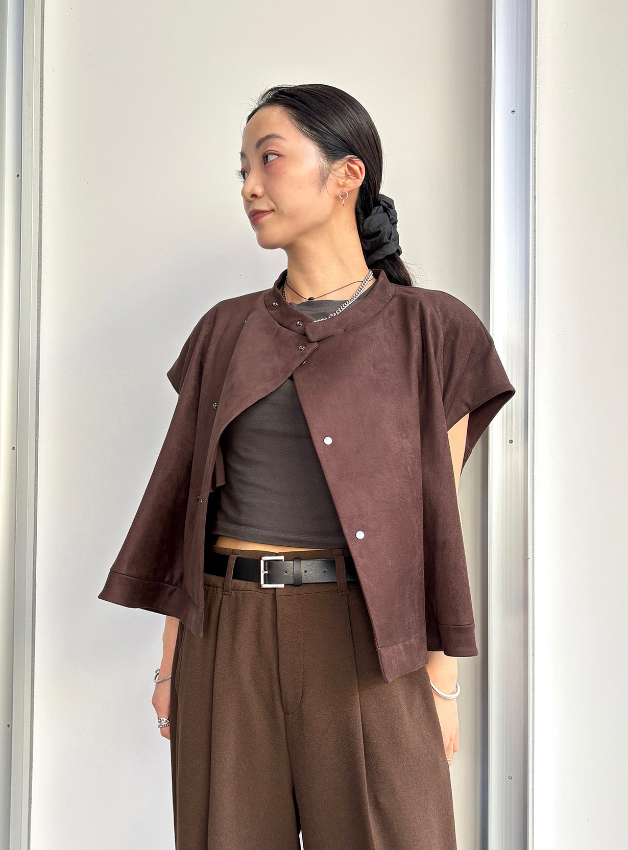 rスウェードAラインベスト