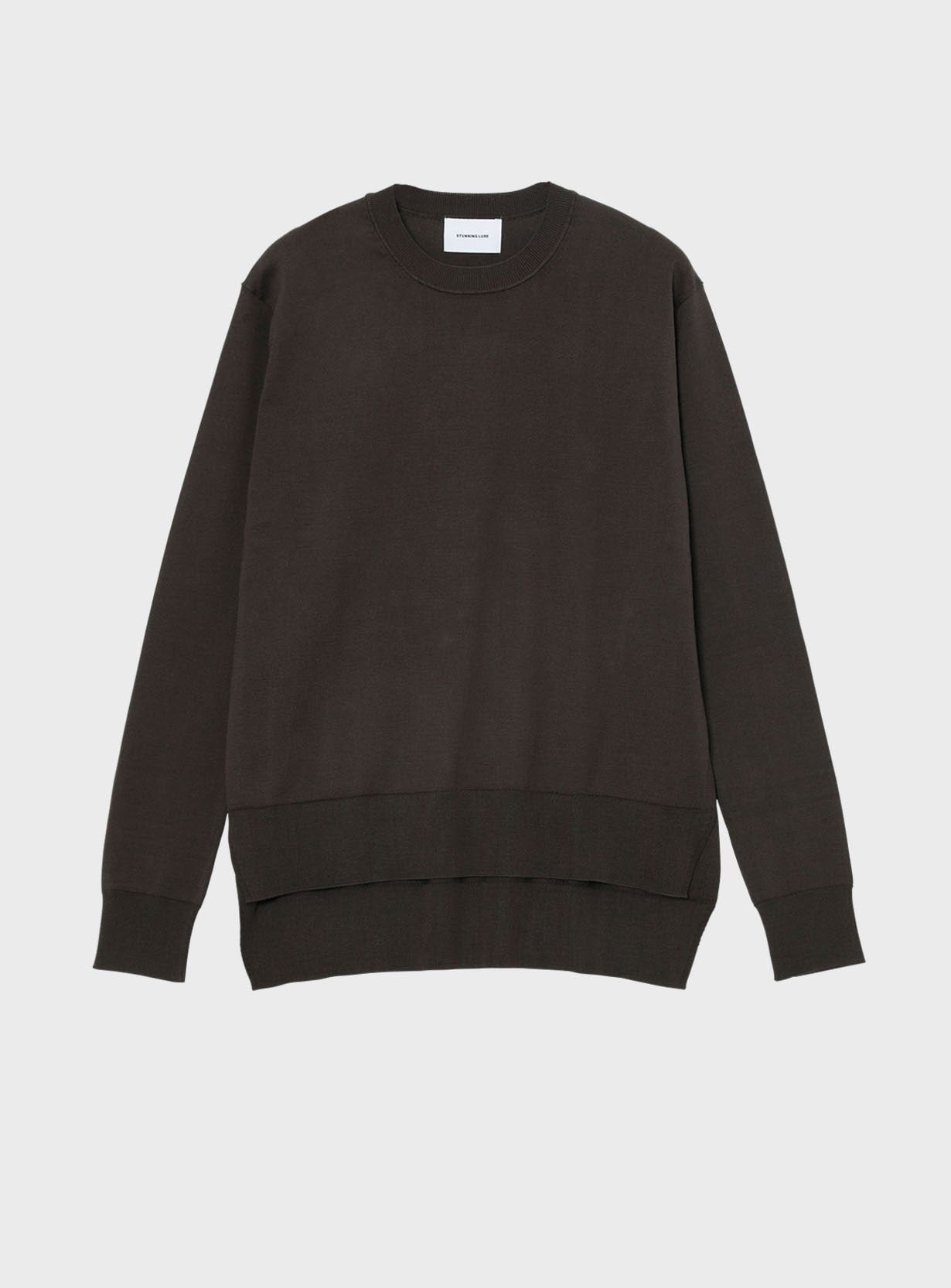 rコットンシルクスリットプルオーバー