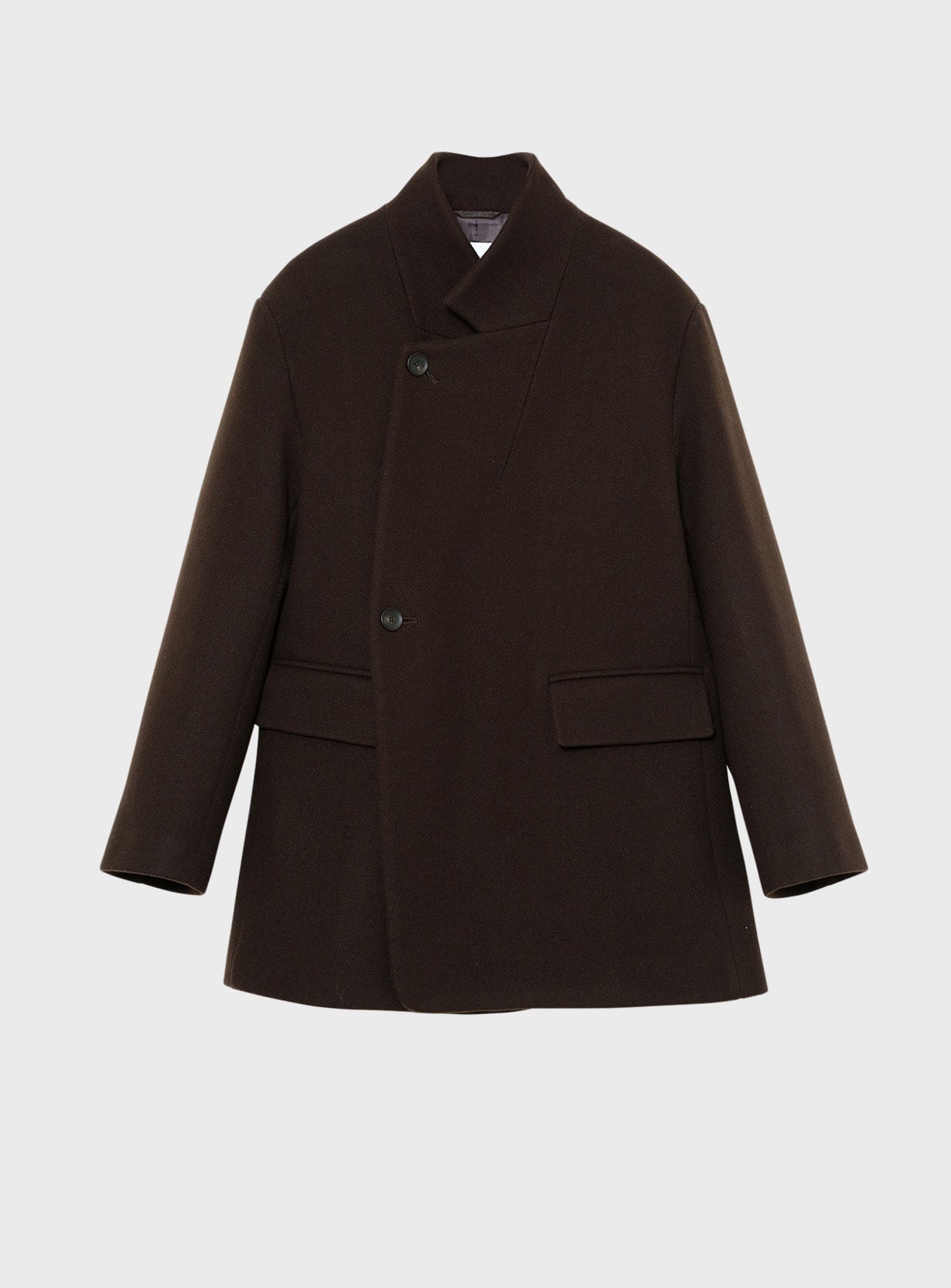 スタンドカラーメルトンコート