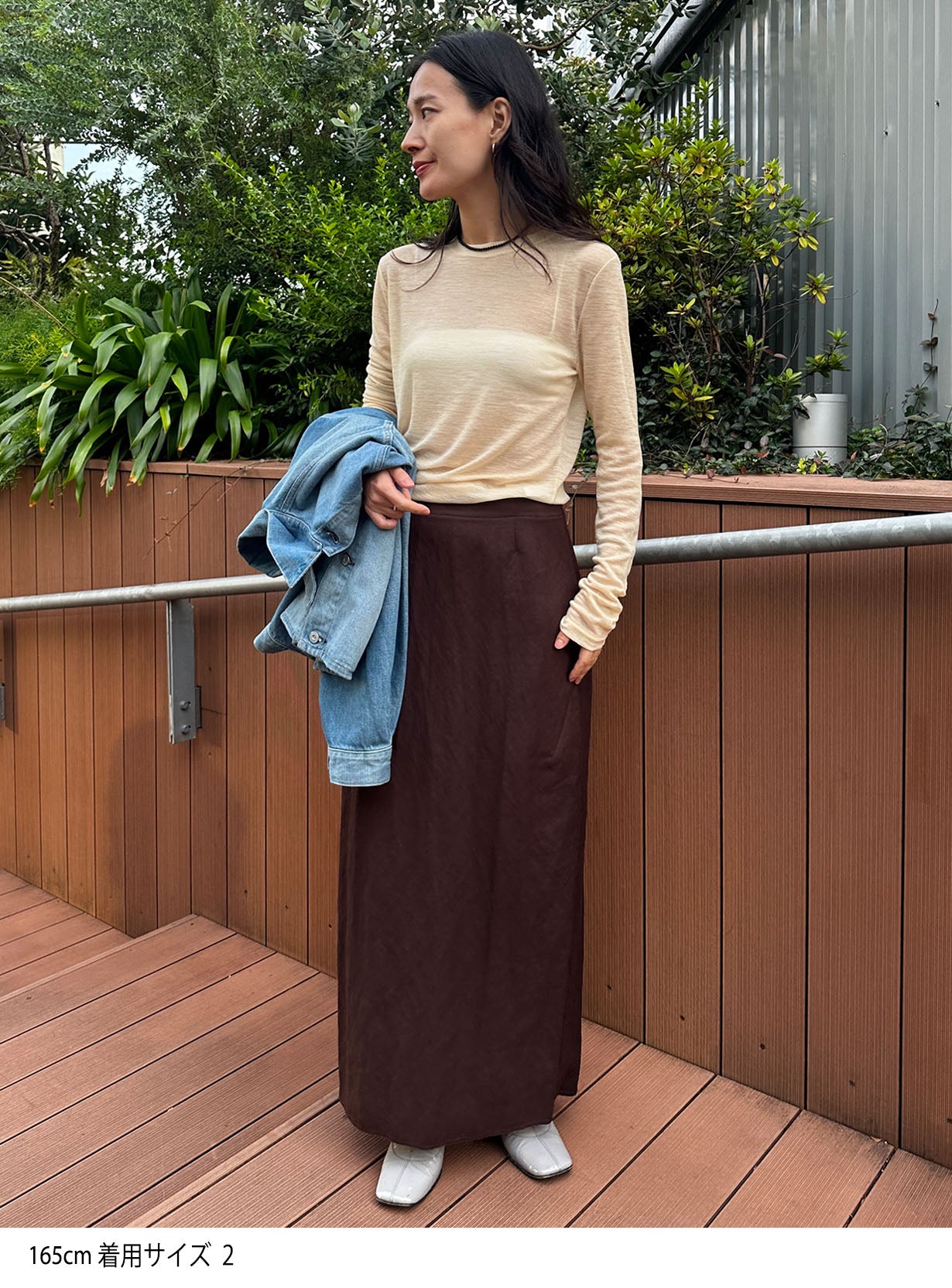 ツイルペンシルスカート