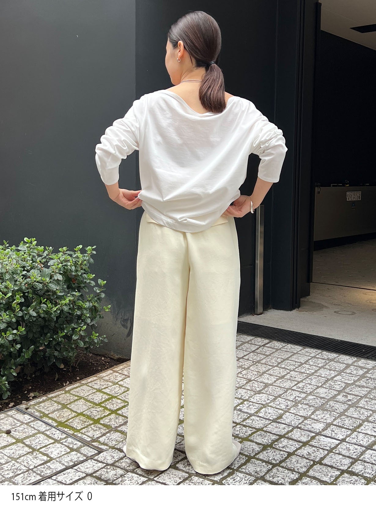 rベルテットサテンパンツ