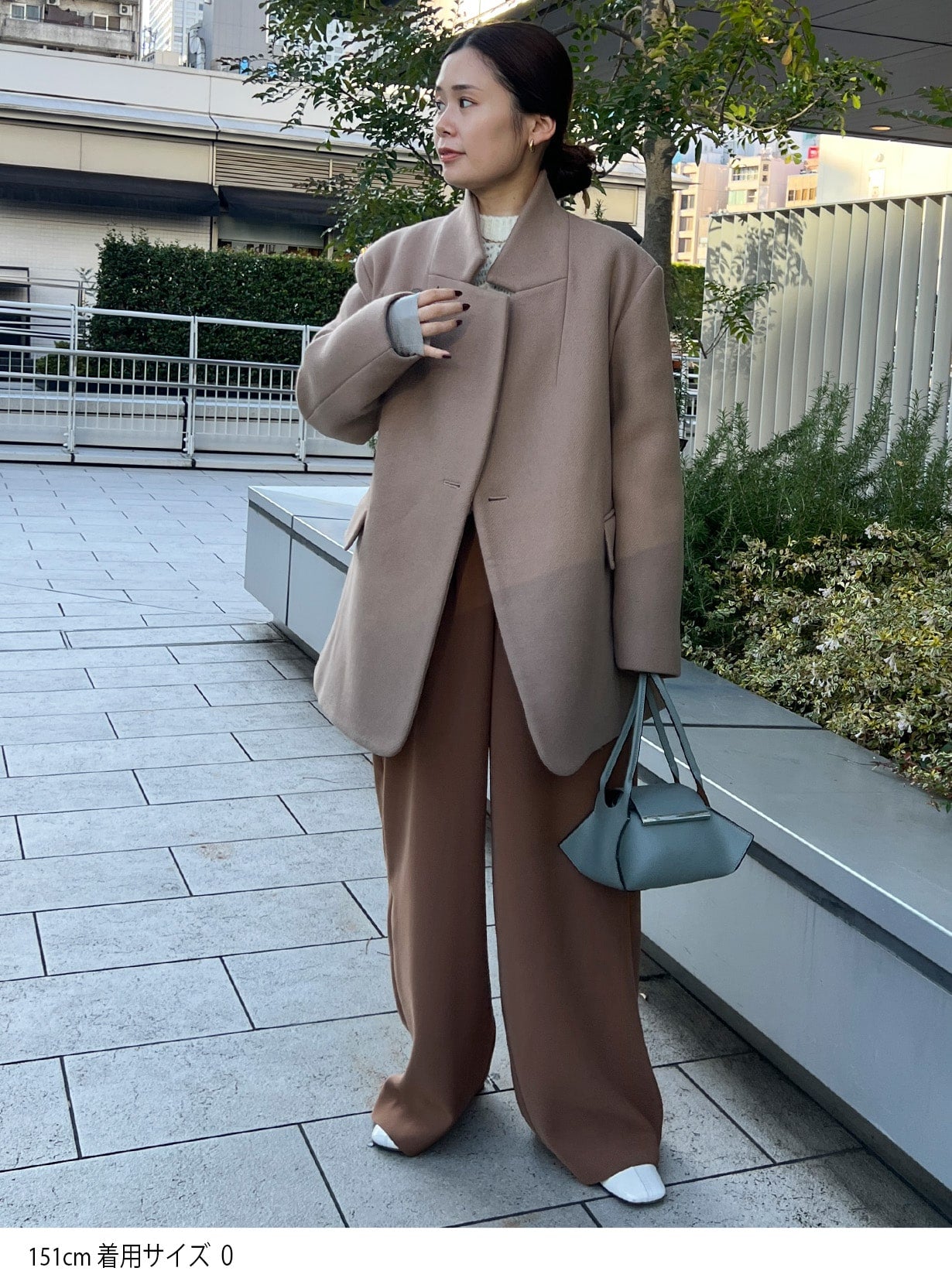 スタンドカラーメルトンコート